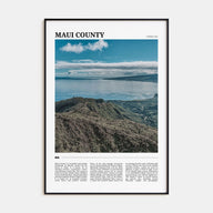 Maui County Travel Color Poster
