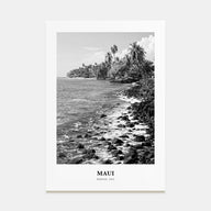 Maui Portrait B&W No 1 Poster