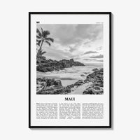 Maui Print Black and White No 1, Maui Wall Art, Maui Poster, Maui Photo, Maui Wall Décor, Hawaii, USA, United States, North America