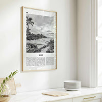 Maui Print Black and White No 1, Maui Wall Art, Maui Poster, Maui Photo, Maui Wall Décor, Hawaii, USA, United States, North America
