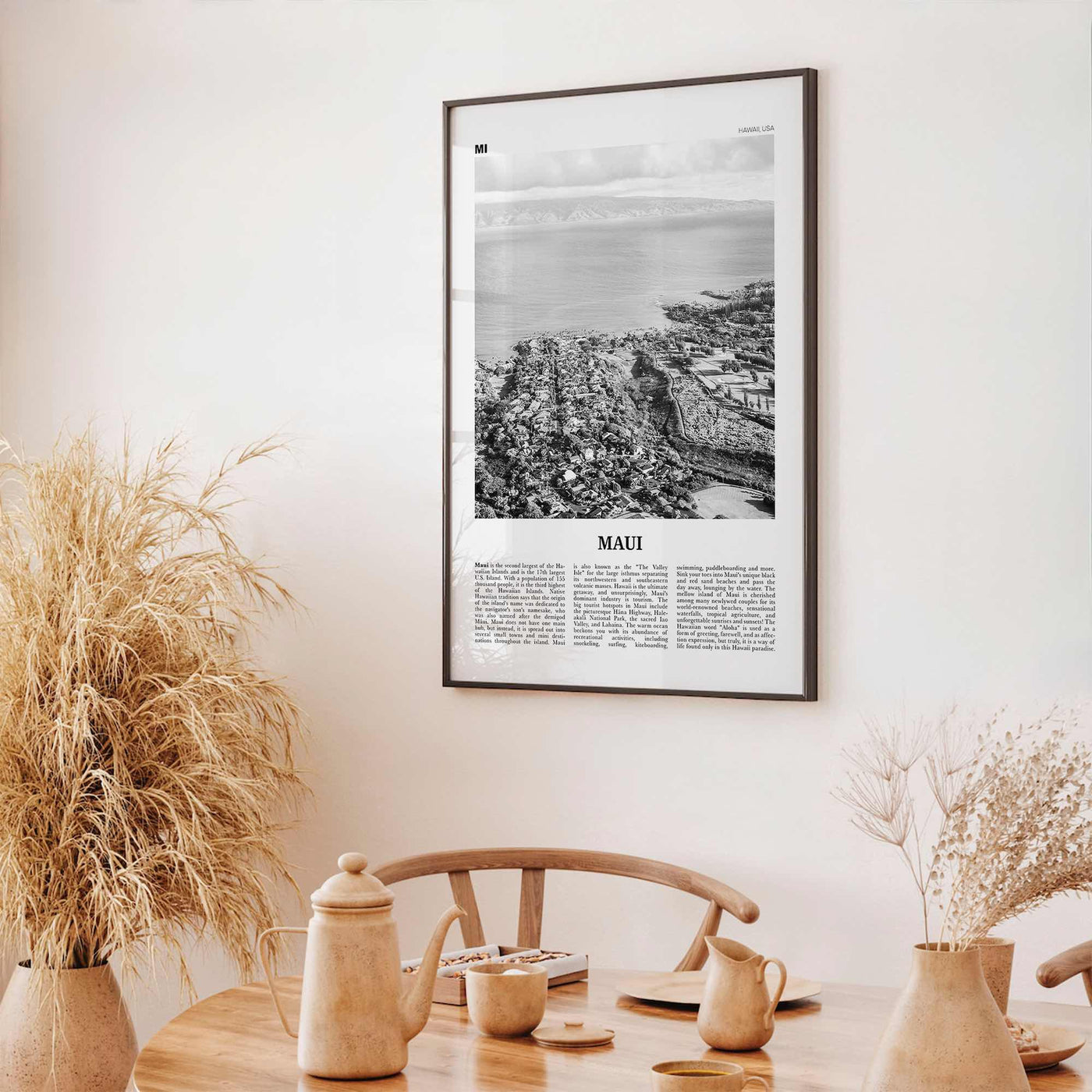 Maui Print Black and White No 2, Maui Wall Art, Maui Poster, Maui Photo, Maui Wall Décor, Hawaii, USA, United States, North America