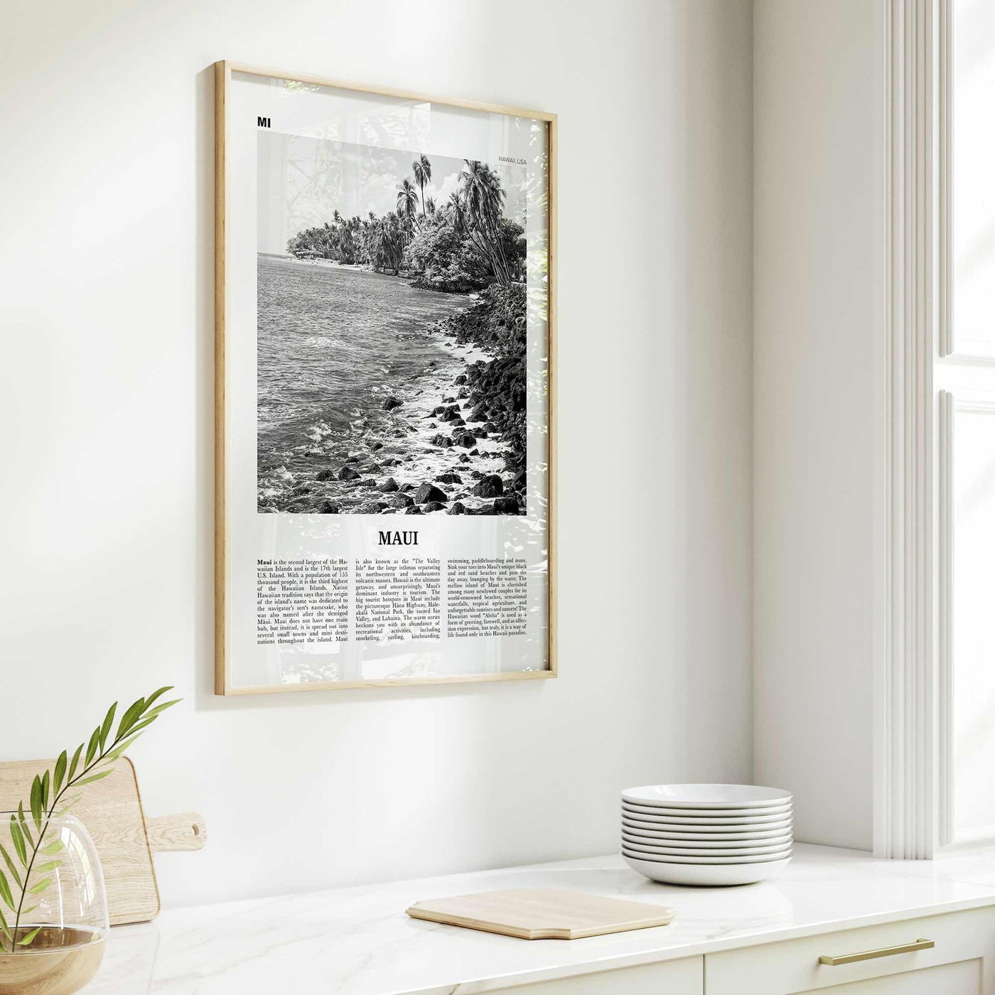 Maui Print Black and White No 3, Maui Wall Art, Maui Poster, Maui Photo, Maui Wall Décor, Hawaii, USA, United States, North America