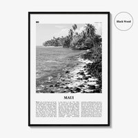 Maui Print Black and White No 3, Maui Wall Art, Maui Poster, Maui Photo, Maui Wall Décor, Hawaii, USA, United States, North America