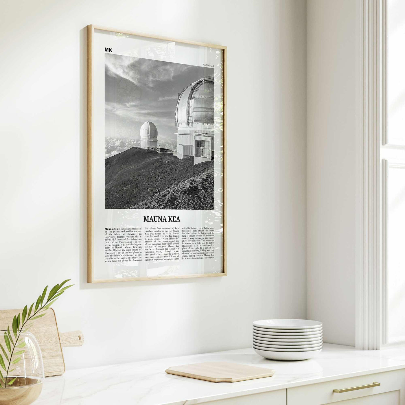 Mauna Kea Print Black and White, Mauna Kea Wall Art, Mauna Kea Poster, Mauna Kea Photo, Mauna Kea Wall Décor, Mauna Kea Map, Hawaii, USA