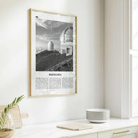 Mauna Kea Print Black and White, Mauna Kea Wall Art, Mauna Kea Poster, Mauna Kea Photo, Mauna Kea Wall Décor, Mauna Kea Map, Hawaii, USA