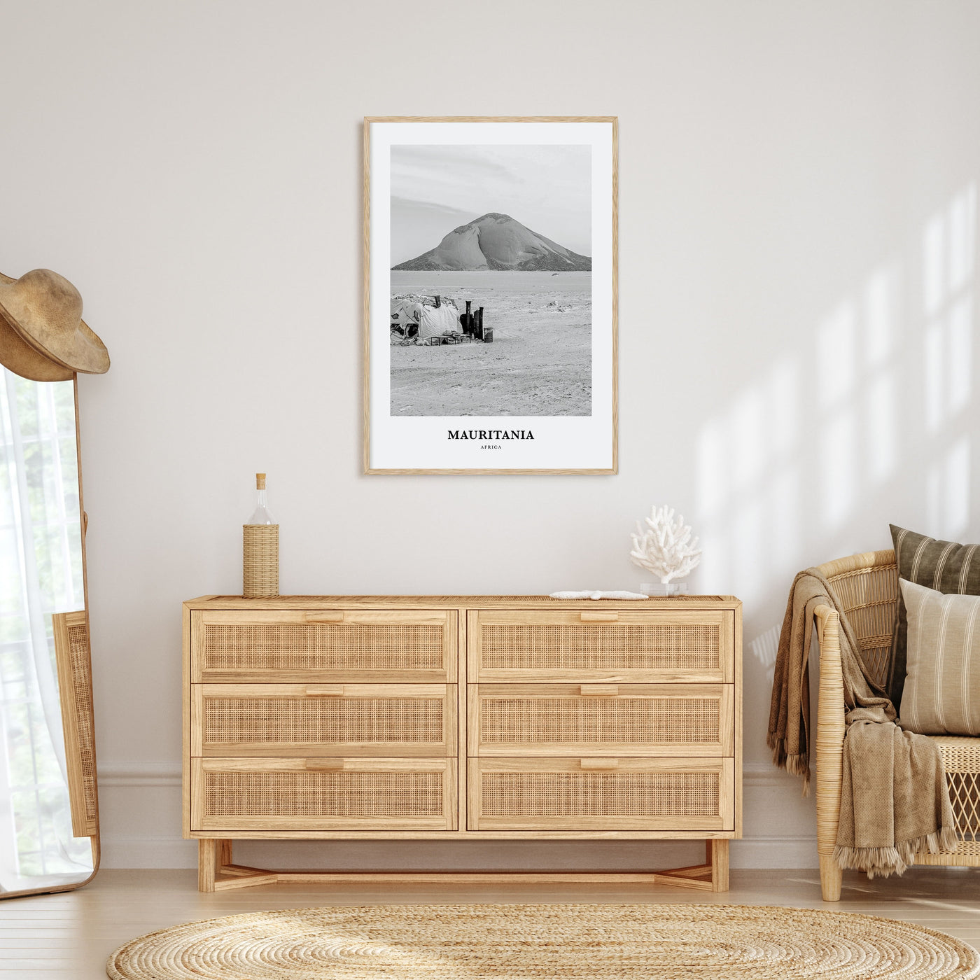 Mauritania Portrait B&W Poster