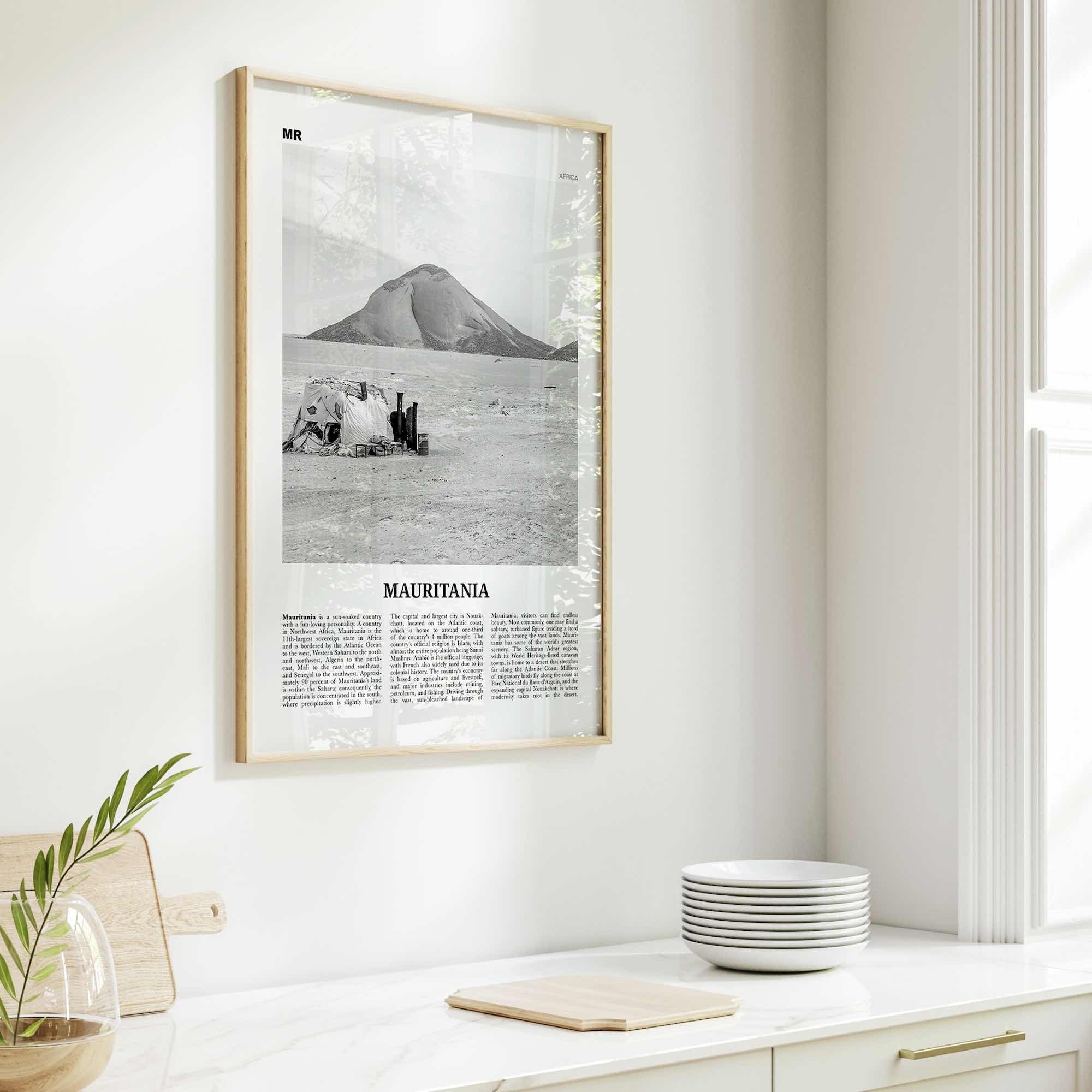 Mauritania Print Black and White, Mauritania Wall Art, Mauritania Poster, Mauritania Photo,  موريتانيا Mauritanie, Nouakchott, Africa