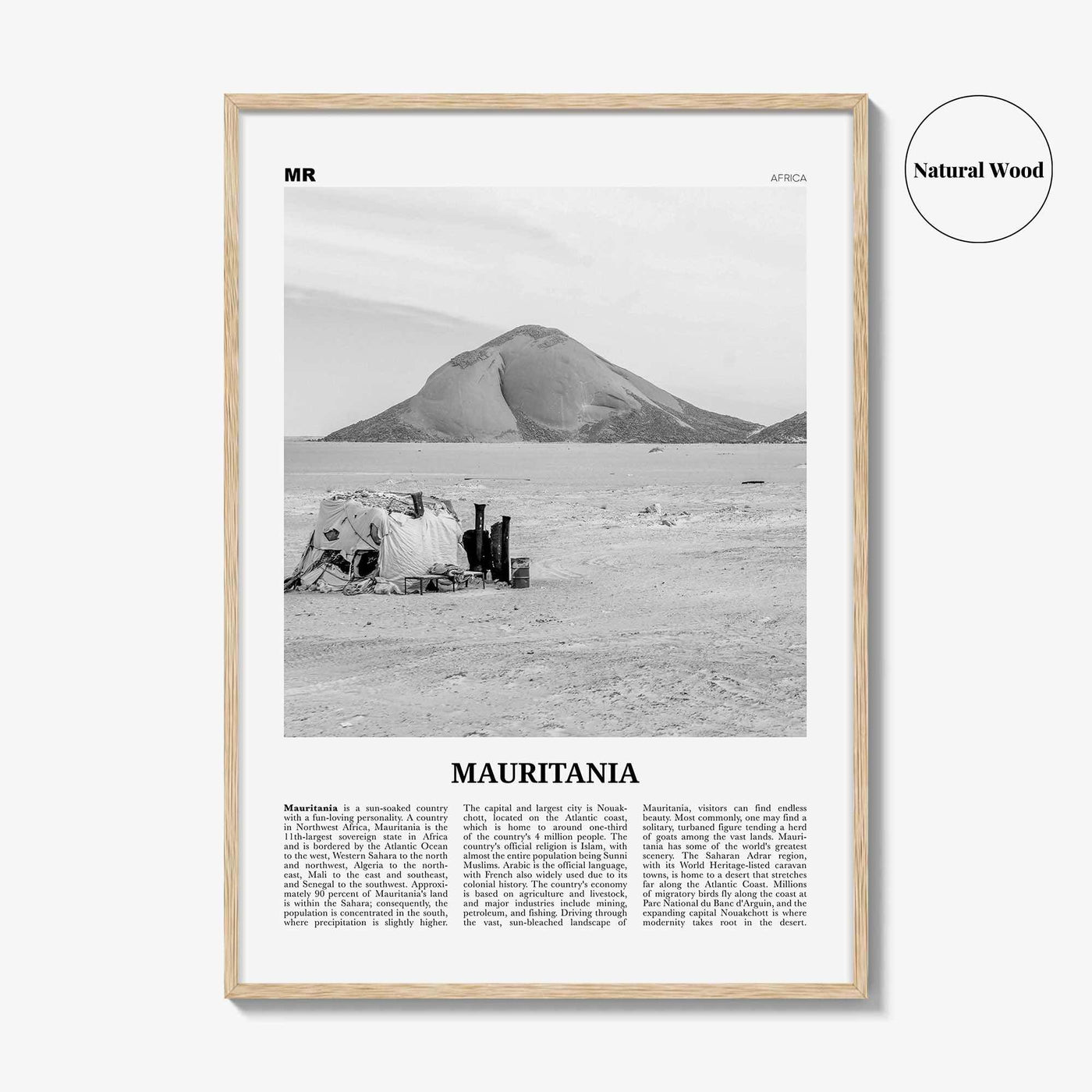 Mauritania Print Black and White, Mauritania Wall Art, Mauritania Poster, Mauritania Photo,  موريتانيا Mauritanie, Nouakchott, Africa