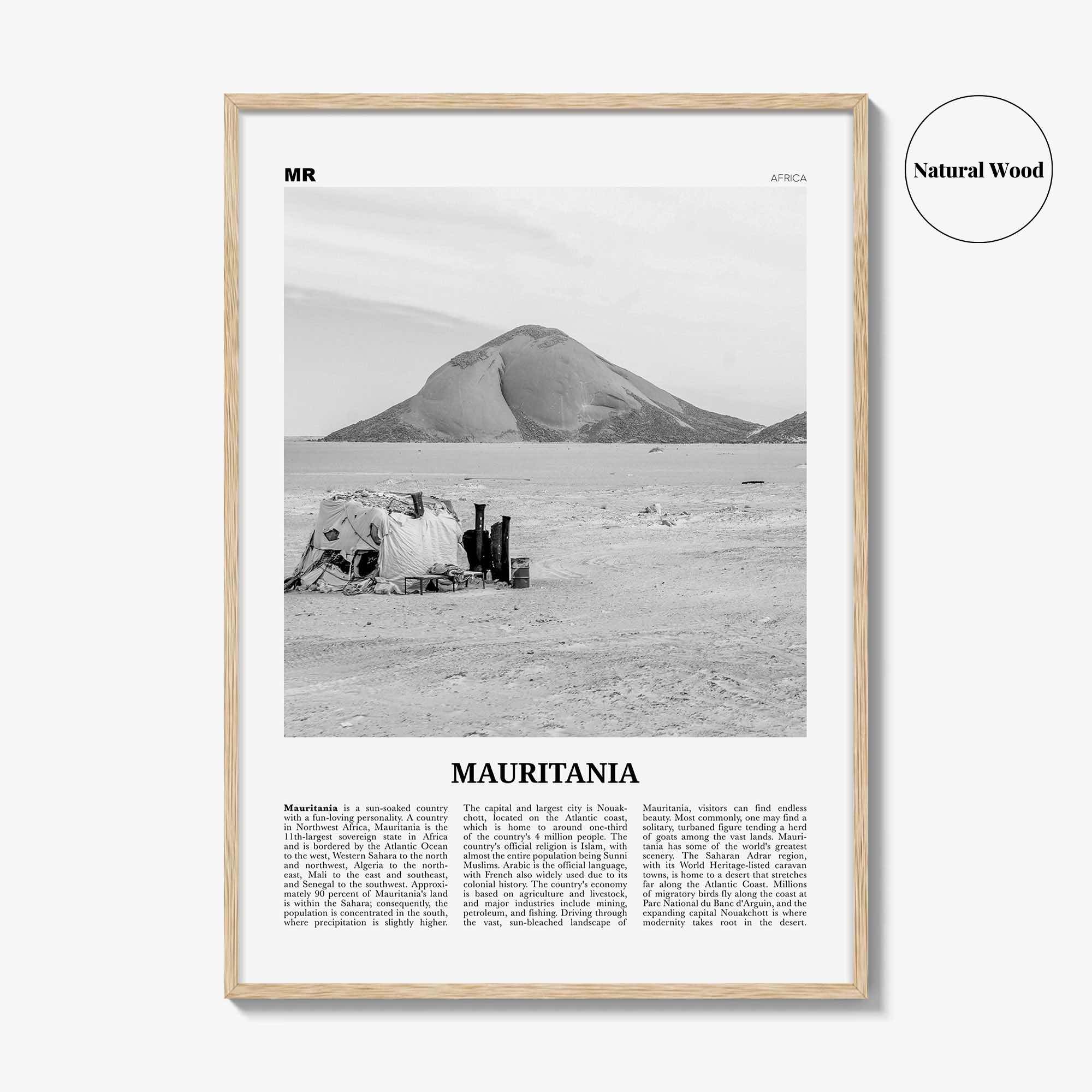 Mauritania Print Black and White, Mauritania Wall Art, Mauritania Poster, Mauritania Photo,  موريتانيا Mauritanie, Nouakchott, Africa