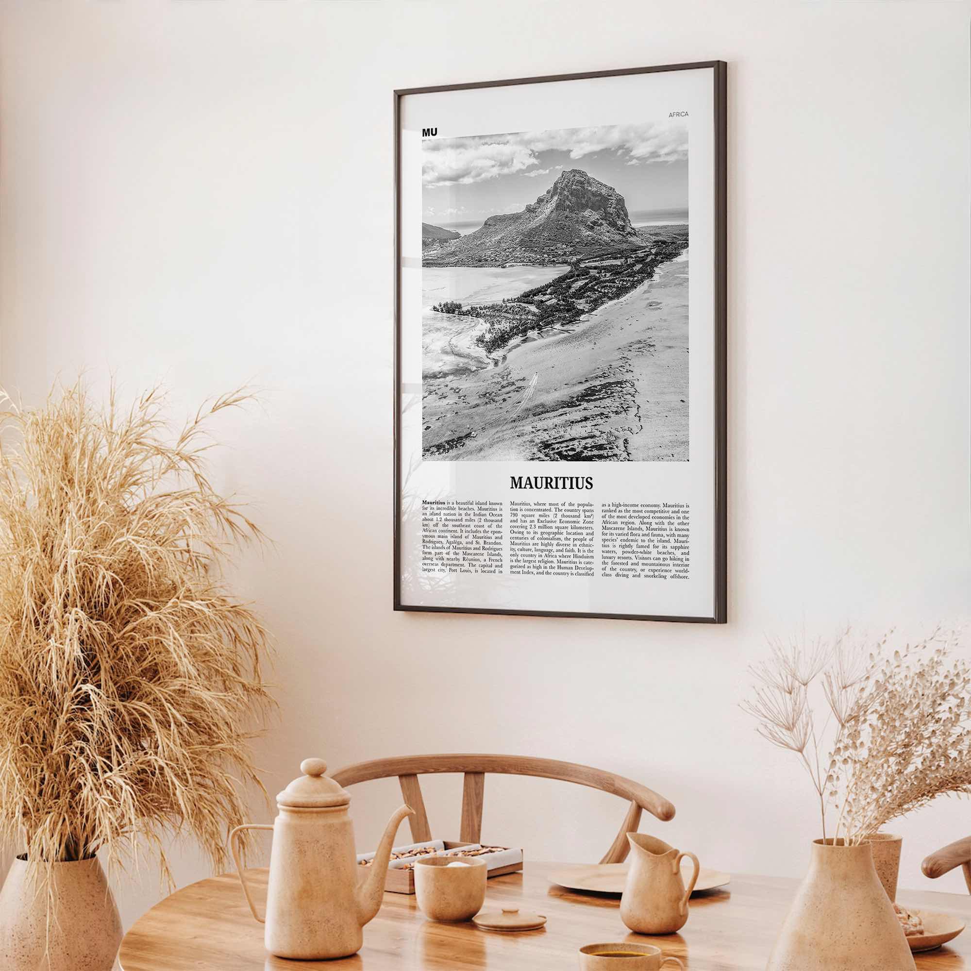 Mauritius Print Black and White, Mauritius Wall Art, Mauritius Poster, Mauritius Photo, Mauritius Decor, Maurice Moris, Port Louis, Africa