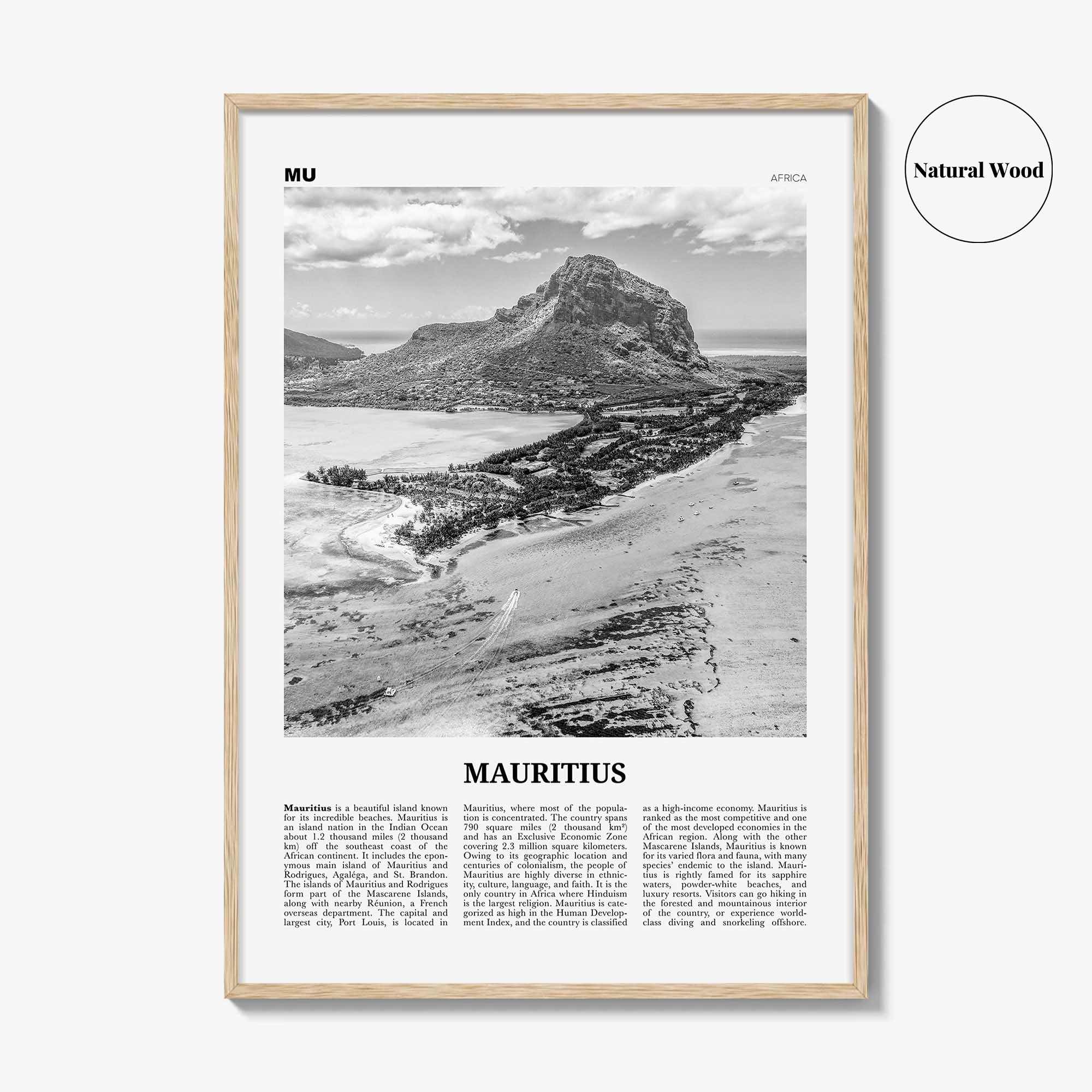 Mauritius Print Black and White, Mauritius Wall Art, Mauritius Poster, Mauritius Photo, Mauritius Decor, Maurice Moris, Port Louis, Africa