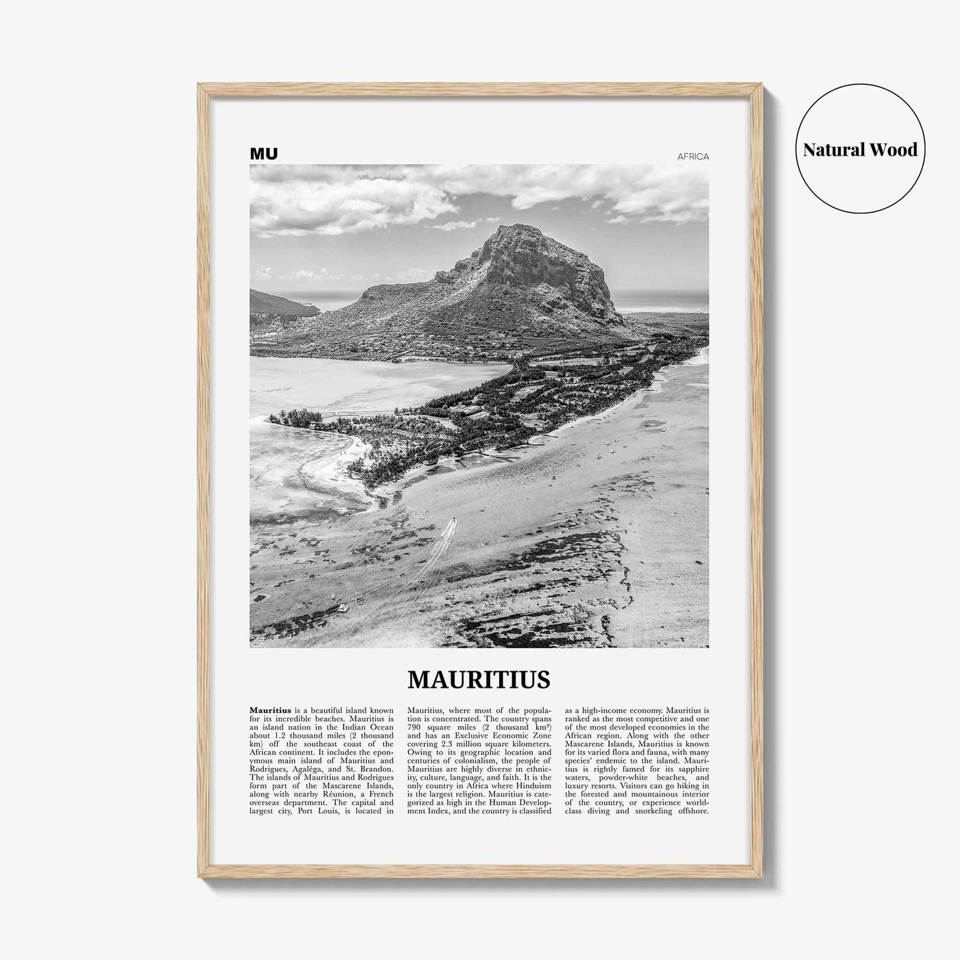 Mauritius Print Black and White, Mauritius Wall Art, Mauritius Poster, Mauritius Photo, Mauritius Decor, Maurice Moris, Port Louis, Africa