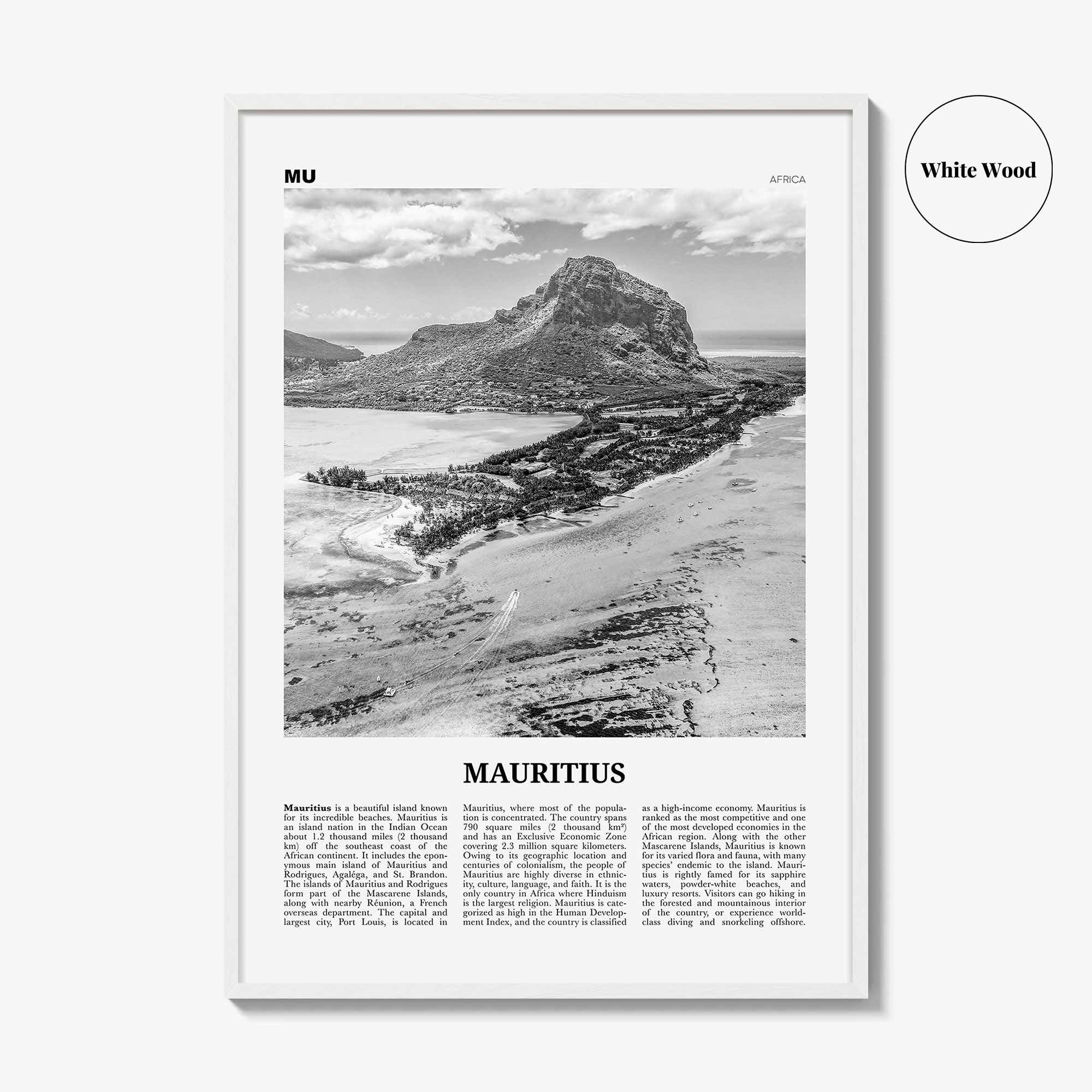 Mauritius Print Black and White, Mauritius Wall Art, Mauritius Poster, Mauritius Photo, Mauritius Decor, Maurice Moris, Port Louis, Africa
