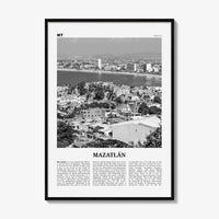 Mazatlan Print Black and White, Mazatlán Wall Art, Mazatlán Poster, Mazatlán Photo, Mazatlán Wall Décor, Mazatlán Map, Mexico