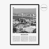 Mazatlan Print Black and White, Mazatlán Wall Art, Mazatlán Poster, Mazatlán Photo, Mazatlán Wall Décor, Mazatlán Map, Mexico