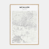 McAllen Map Portrait Poster