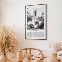 Mcallen Print Black and White, Mcallen Wall Art, Mcallen Poster, Mcallen Photo, Mcallen Map, Texas, USA, United States