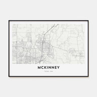 McKinney Map Landscape Poster