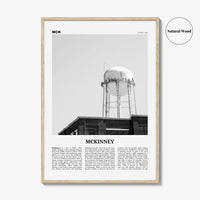 McKinney Print Black and White, McKinney Wall Art, McKinney Poster, McKinney Photo, McKinney Wall Décor, Texas, USA, United States