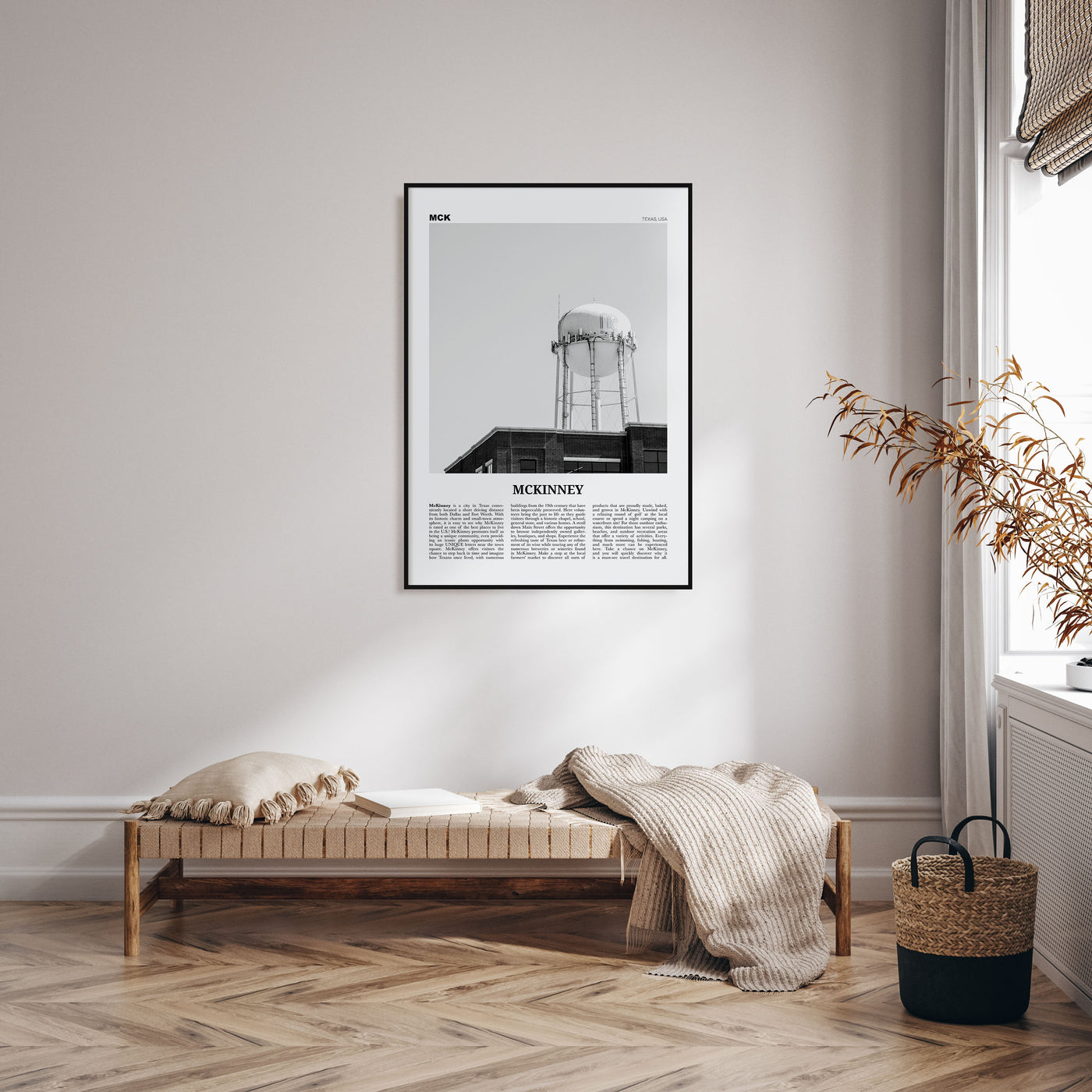 McKinney Travel B&W Poster