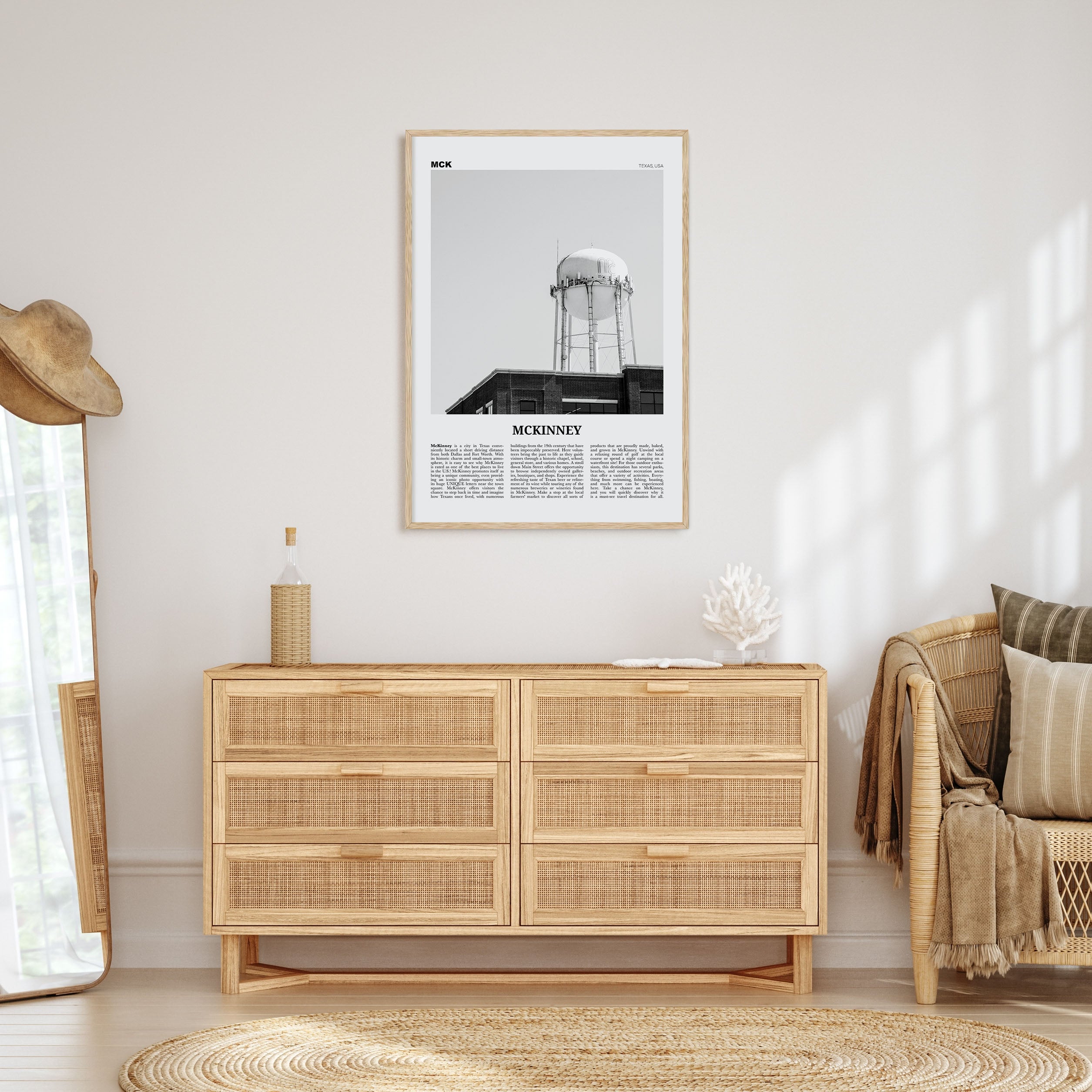 McKinney Travel B&W Poster