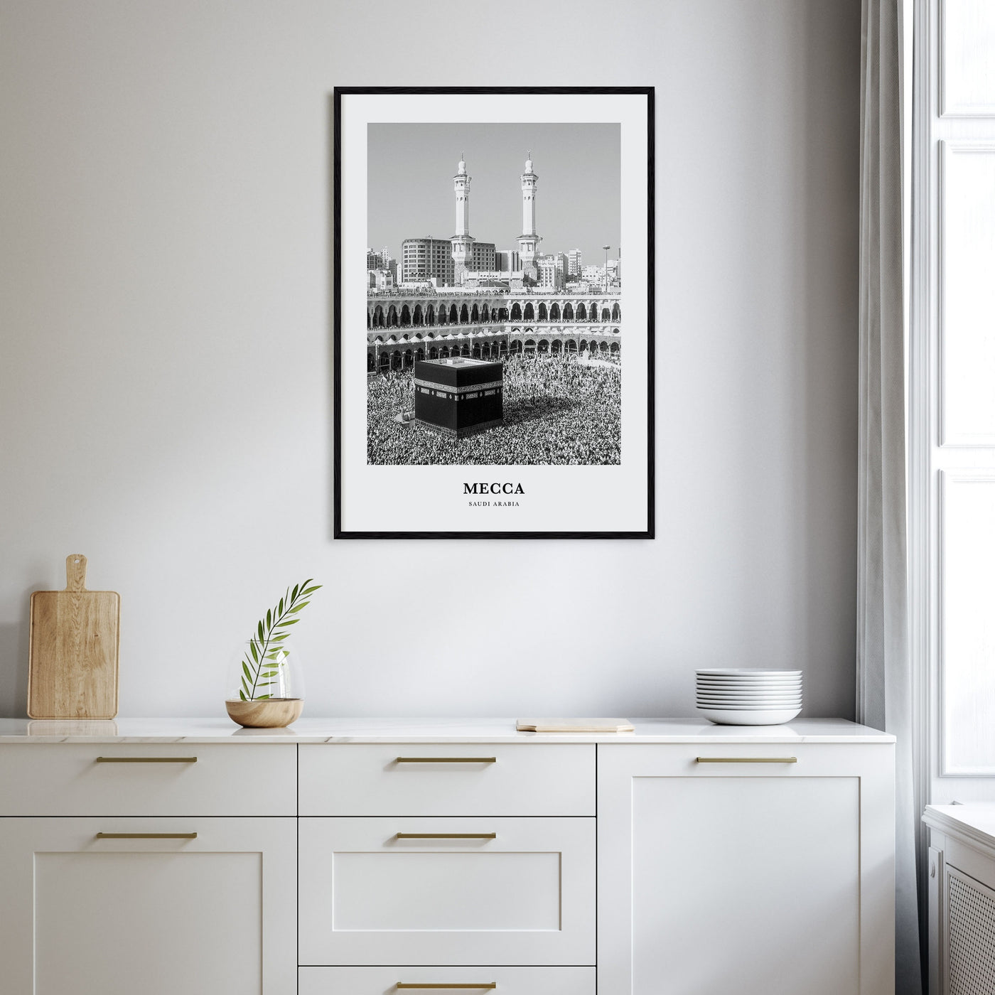Mecca Portrait B&W Poster
