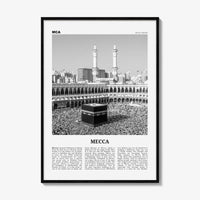Mecca Print Black and White, Mecca Wall Art, Mecca Poster, Mecca Photo, Saudi Arabia, Makkah al-Mukarramah, مكة بكة مكة المكرمة