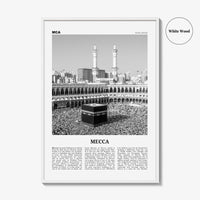Mecca Print Black and White, Mecca Wall Art, Mecca Poster, Mecca Photo, Saudi Arabia, Makkah al-Mukarramah, مكة بكة مكة المكرمة