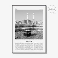 Mecca Print Black and White, Mecca Wall Art, Mecca Poster, Mecca Photo, Saudi Arabia, Makkah al-Mukarramah, مكة بكة مكة المكرمة