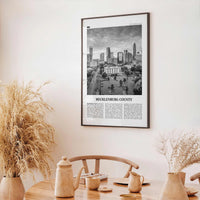 Mecklenburg County Print Black and White, Mecklenburg Wall Art, Mecklenburg Poster, Mecklenburg Photo, Mecklenburg Décor, Mecklenburg Map