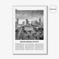 Mecklenburg County Print Black and White, Mecklenburg Wall Art, Mecklenburg Poster, Mecklenburg Photo, Mecklenburg Décor, Mecklenburg Map
