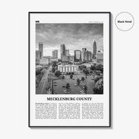 Mecklenburg County Print Black and White, Mecklenburg Wall Art, Mecklenburg Poster, Mecklenburg Photo, Mecklenburg Décor, Mecklenburg Map