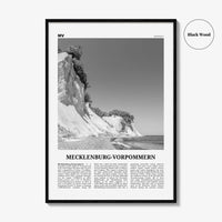 Mecklenburg Vorpommern Print Black and White, Mecklenburg-Vorpommern Wall Art, Mecklenburg-Vorpommern Poster, Mecklenburg-Vorpommern Photo