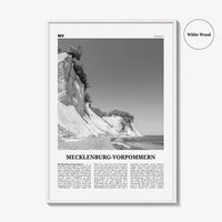 Mecklenburg Vorpommern Print Black and White, Mecklenburg-Vorpommern Wall Art, Mecklenburg-Vorpommern Poster, Mecklenburg-Vorpommern Photo