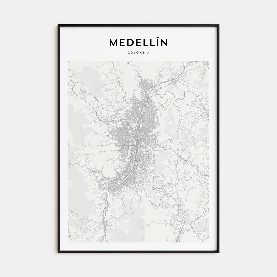 Medellín Map Portrait Poster