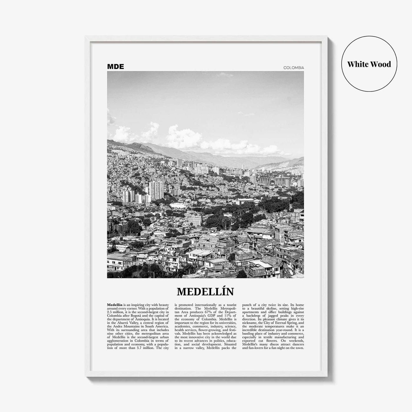 Medellin Print Black and White No 1, Medellín Wall Art, Medellín Poster, Medellín Photo, Medellín Wall Decor, Medellin, Colombia, America