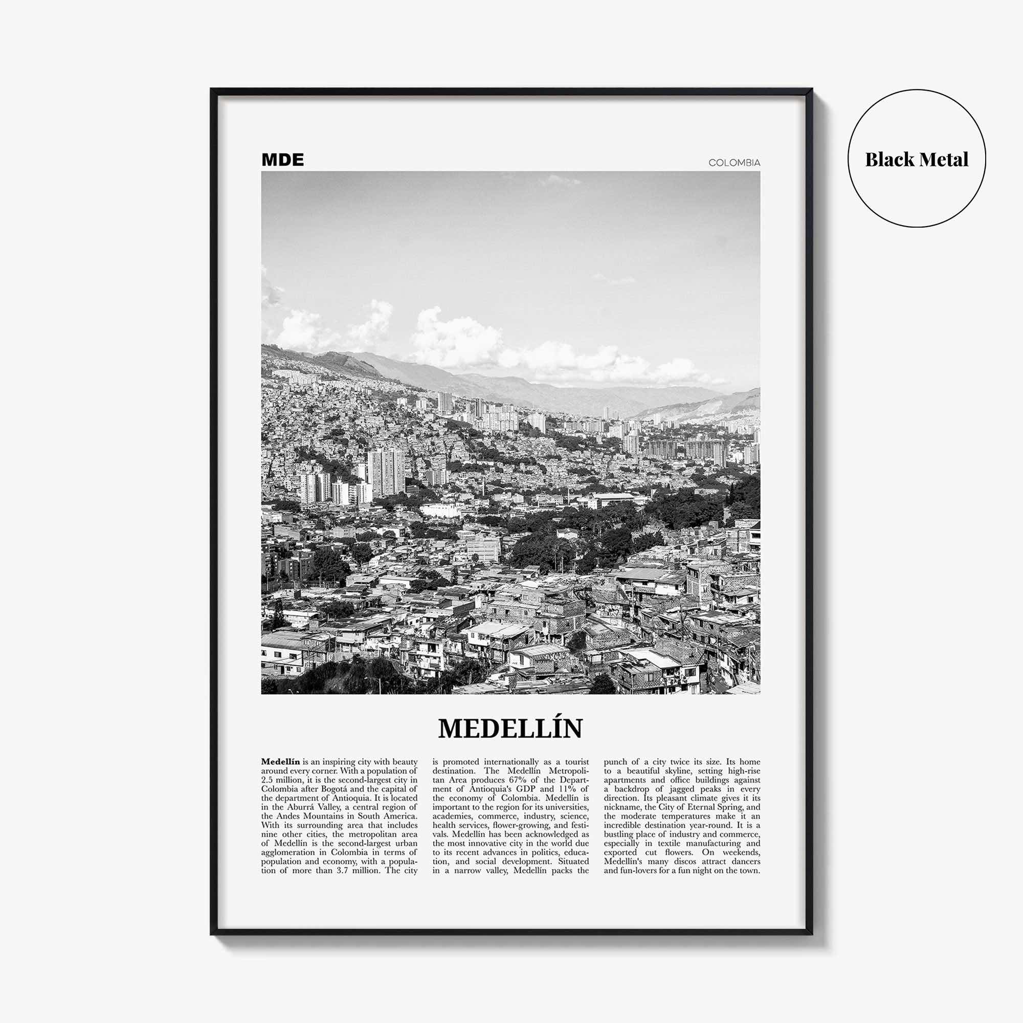 Medellin Print Black and White No 1, Medellín Wall Art, Medellín Poster, Medellín Photo, Medellín Wall Decor, Medellin, Colombia, America