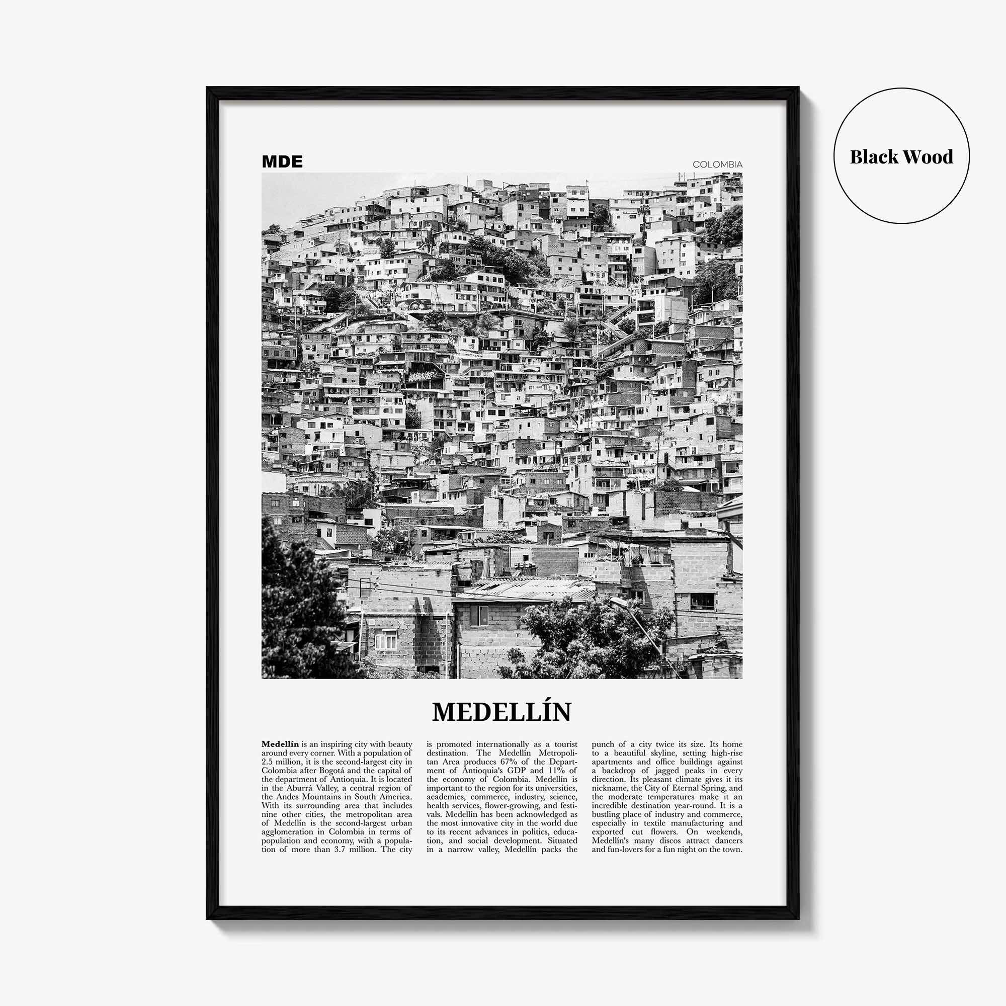Medellin Print Black and White No 2, Medellín Wall Art, Medellín Poster, Medellín Photo, Medellín Wall Decor, Medellin, Colombia, America