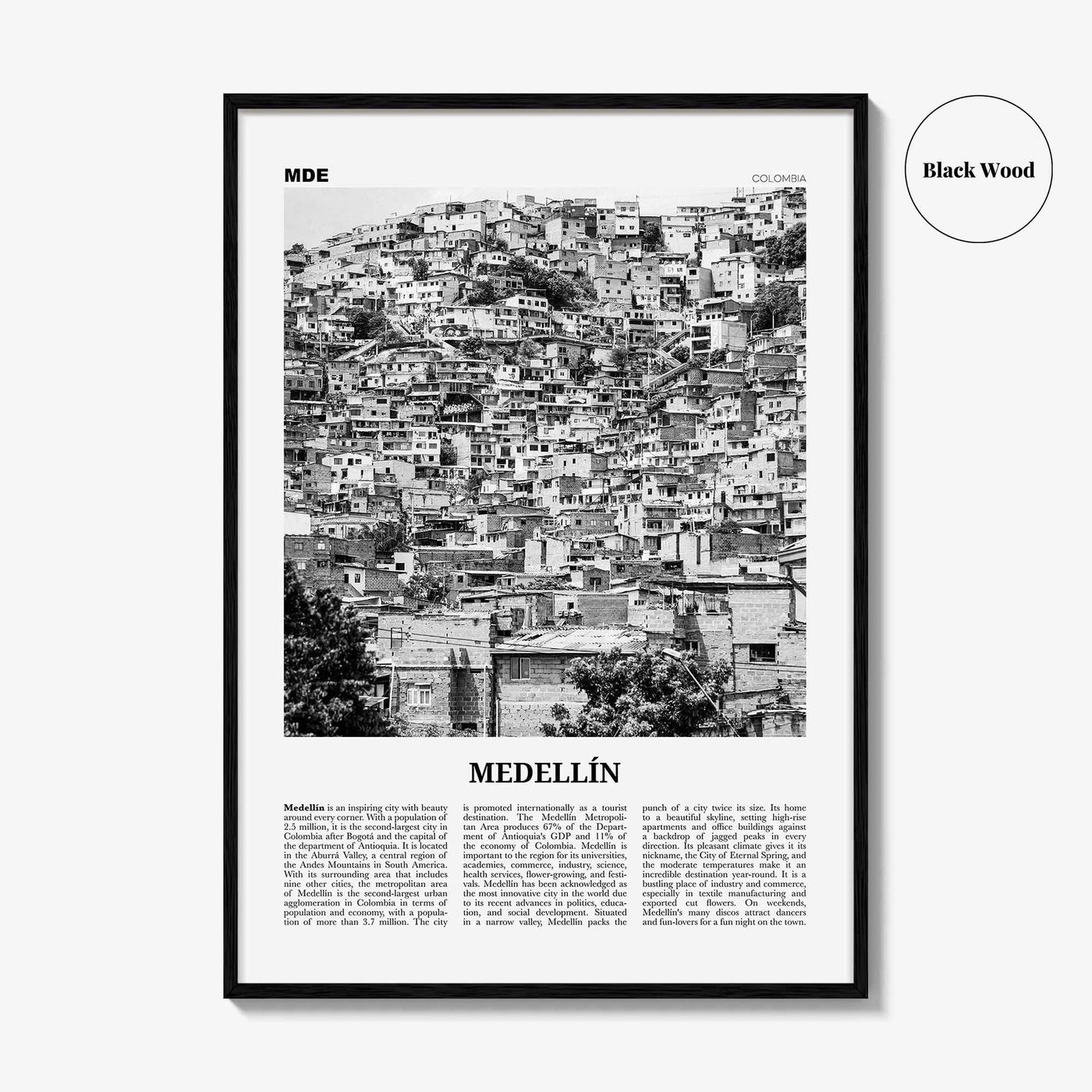 Medellin Print Black and White No 2, Medellín Wall Art, Medellín Poster, Medellín Photo, Medellín Wall Decor, Medellin, Colombia, America