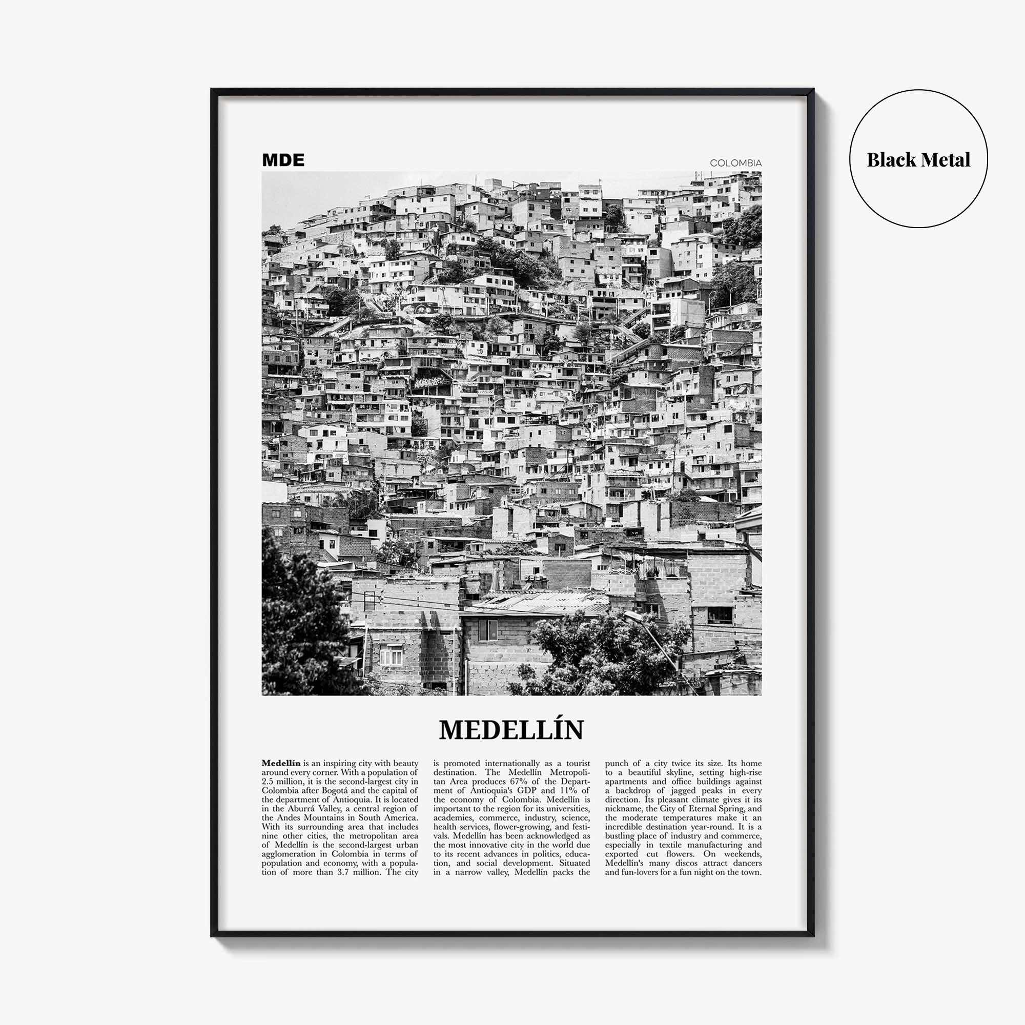 Medellin Print Black and White No 2, Medellín Wall Art, Medellín Poster, Medellín Photo, Medellín Wall Decor, Medellin, Colombia, America