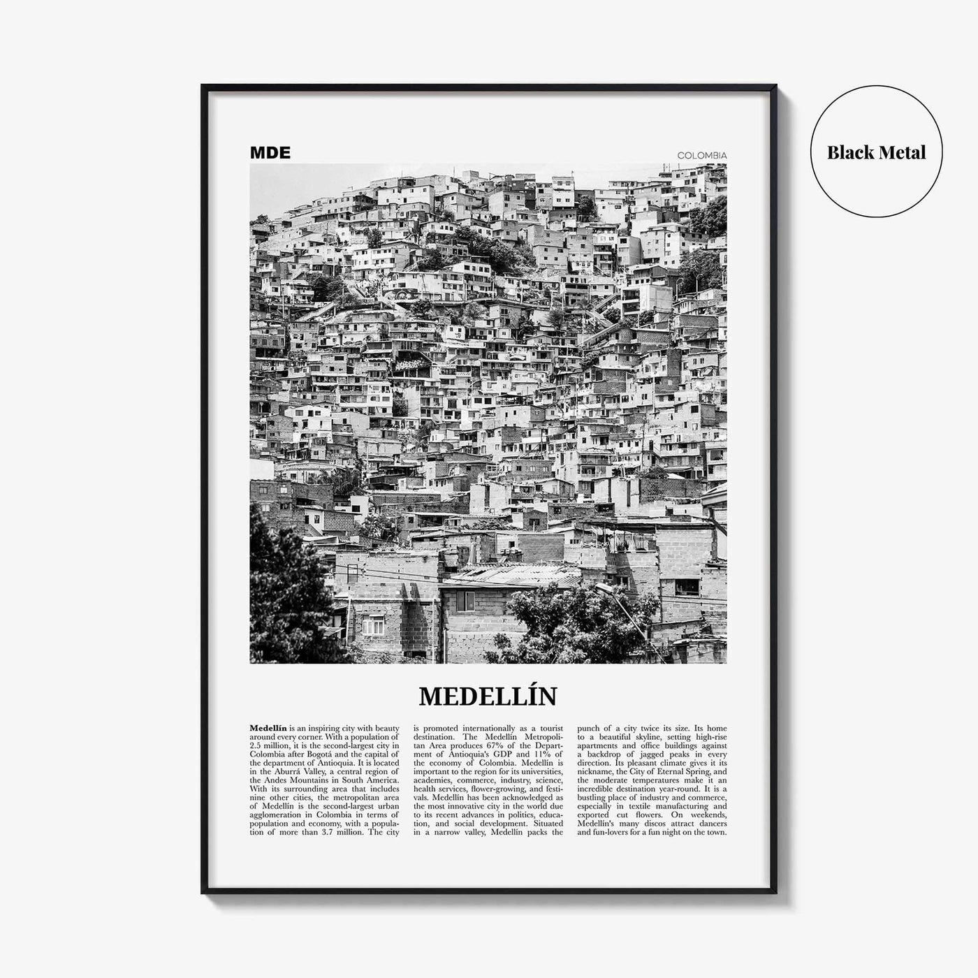 Medellin Print Black and White No 2, Medellín Wall Art, Medellín Poster, Medellín Photo, Medellín Wall Decor, Medellin, Colombia, America