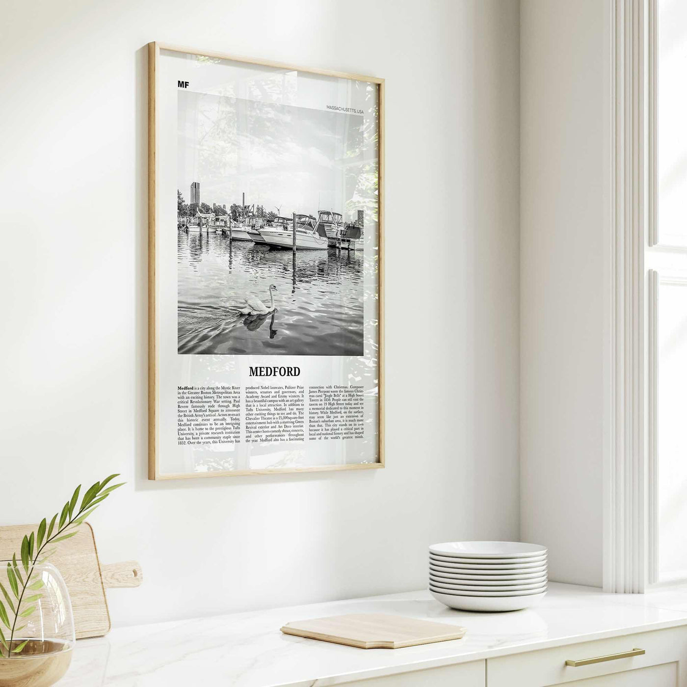 Medford Print Black and White Massachusetts, Medford Wall Art, Medford Poster, Medford Photo, Medford Map, Medford Wall Decor, USA