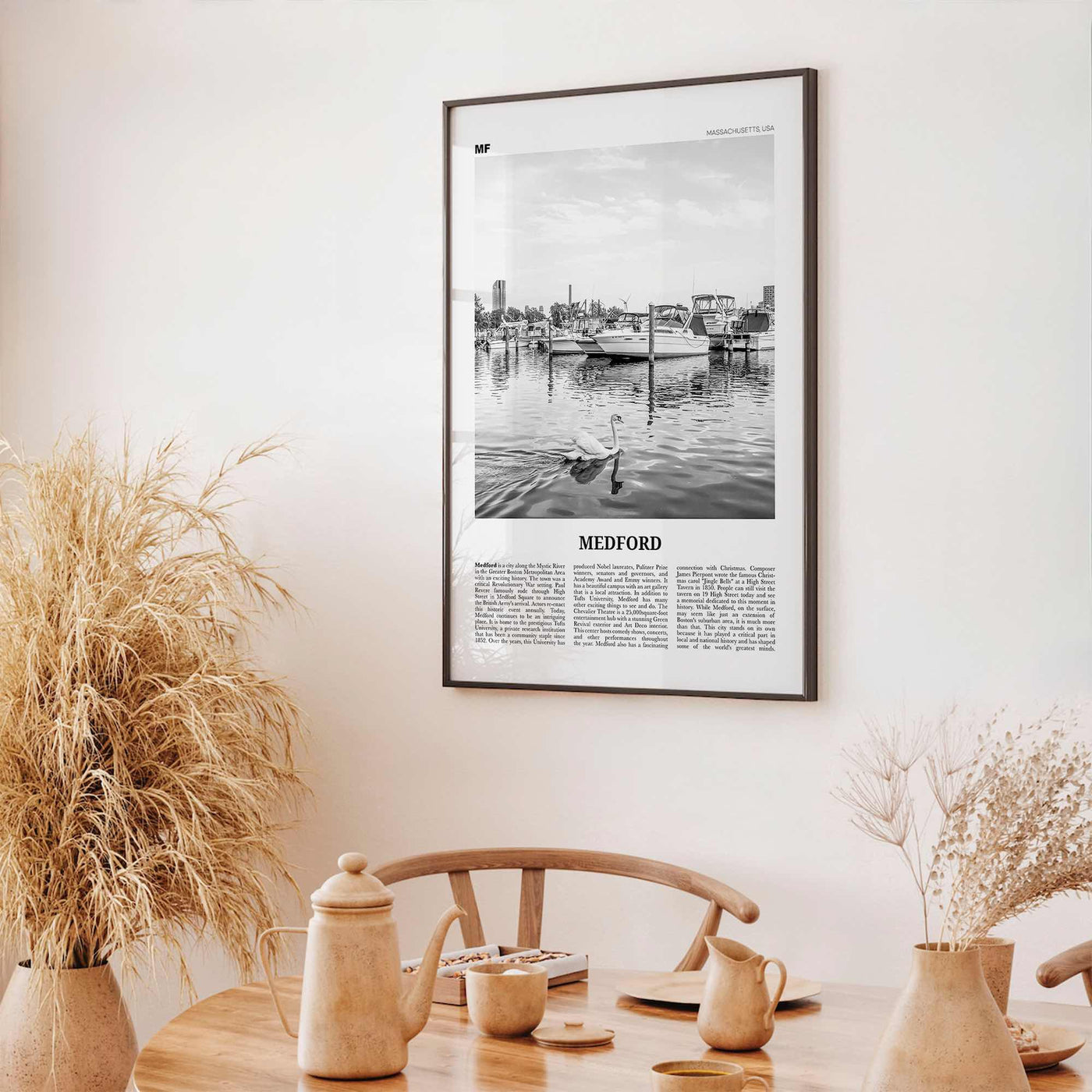 Medford Print Black and White Massachusetts, Medford Wall Art, Medford Poster, Medford Photo, Medford Map, Medford Wall Decor, USA