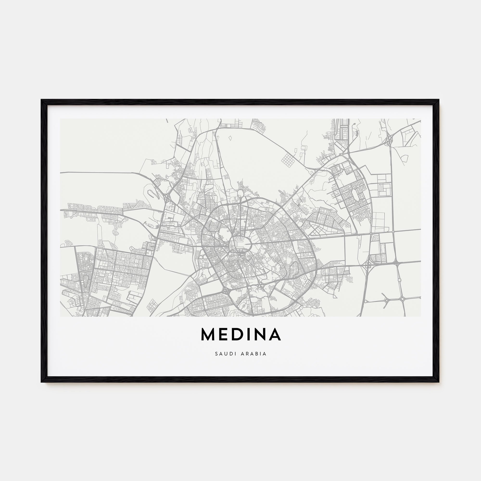 Medina Map Landscape Poster