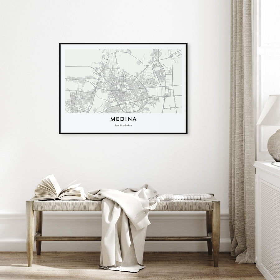 Medina Map Landscape Poster