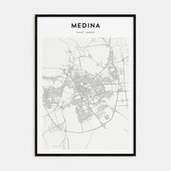 Medina Map Portrait Poster