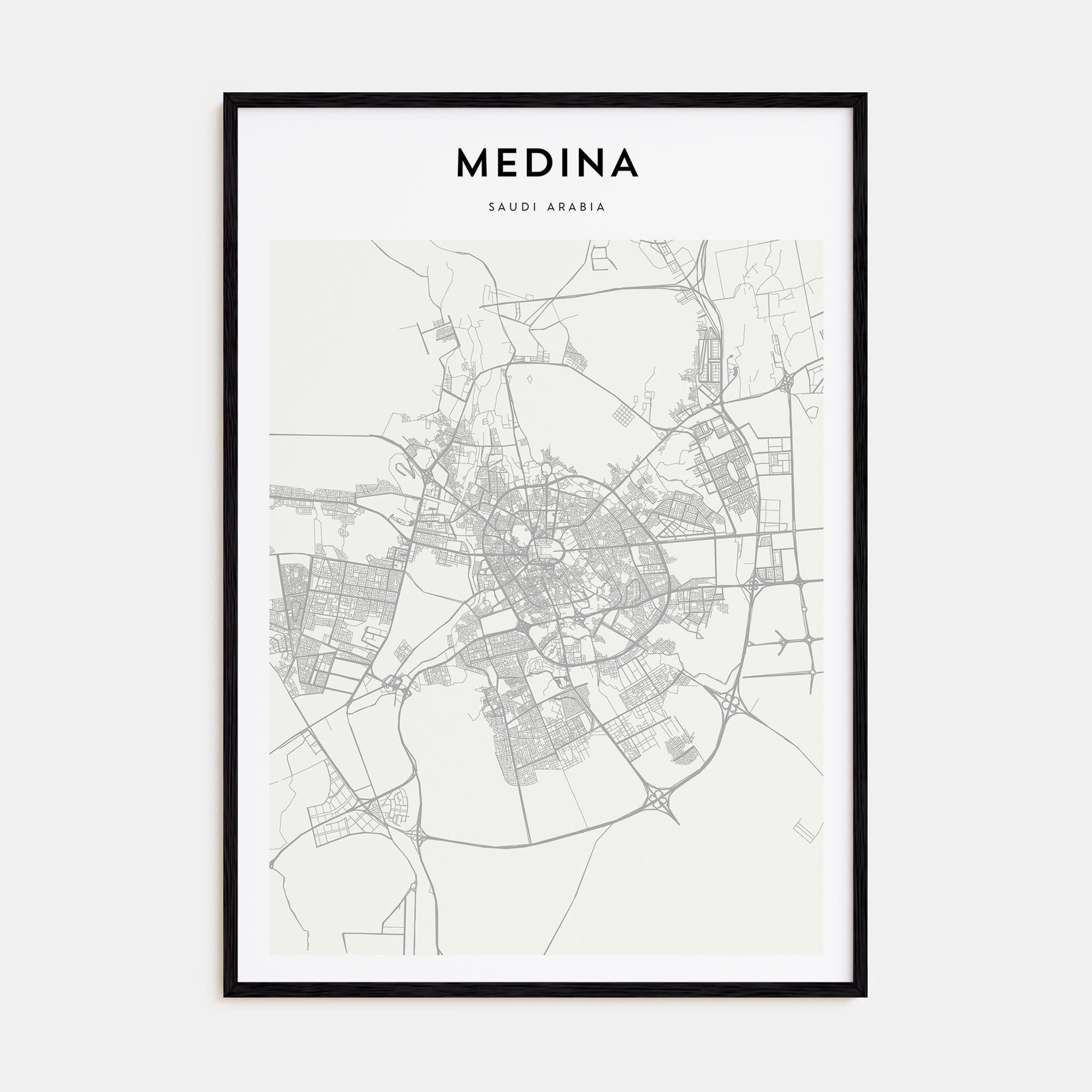 Medina Map Portrait Poster