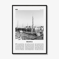 Medina Print Black and White, Medina Wall Art, Medina Poster, Medina Photo, Medina Décor, Al Madinah Al Munawwarah, Saudi Arabia, المدينة
