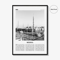 Medina Print Black and White, Medina Wall Art, Medina Poster, Medina Photo, Medina Décor, Al Madinah Al Munawwarah, Saudi Arabia, المدينة