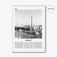 Medina Print Black and White, Medina Wall Art, Medina Poster, Medina Photo, Medina Décor, Al Madinah Al Munawwarah, Saudi Arabia, المدينة